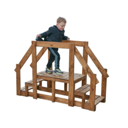 Outdoor Toddler Walkway With Steps and Hand Rails