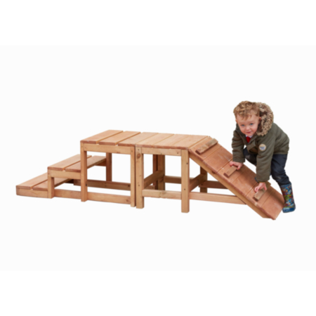 Early Years Wooden Outdoor Slope Up and Step Down