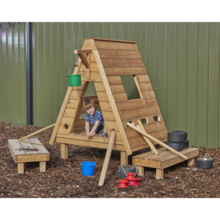 Early Years Wooden Interactive Stem Shelter