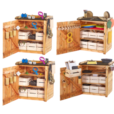 Early Years Wooden Shedlet Set - Pack of 4