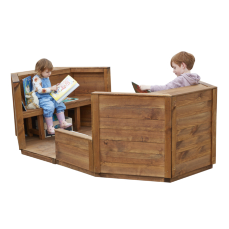 Childrens Wooden Book Reading Boat
