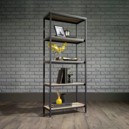 Industrial Style 4 Shelf Home Office Bookcase