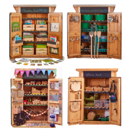 Early Years Wooden Curriculum Shed Fest - Set of 4