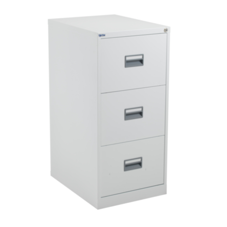 Steel 3 Drawer Filing Cabinet - White