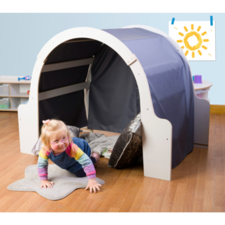 Early Years Indoor Solway Den with Grey Canopy and Curtains