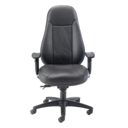 Cheetah Leather Ergonomic 24 Hour Task Office Chair with Adjustable Arms