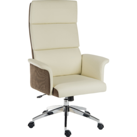 Elegance High Back Executive Chair - Cream  