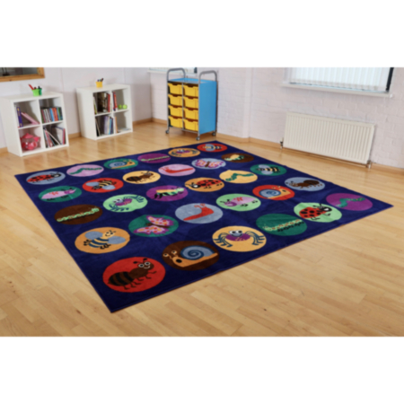 Mini Beasts Classroom Carpet