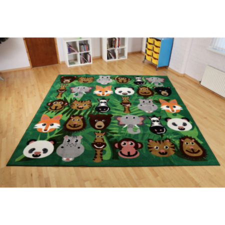 Wild Animals Classroom Carpet 