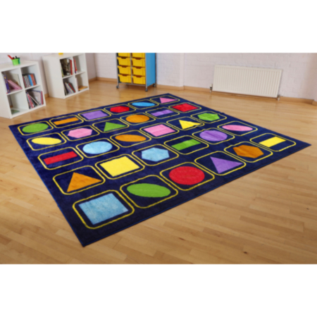 Geometric Shapes Classroom Carpet