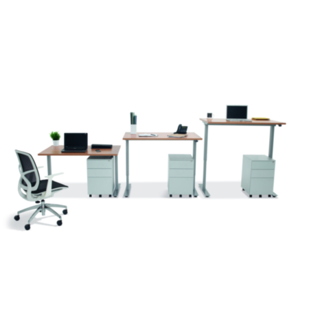 3 Drawer Under Desk Steel Pedestal - Silver
