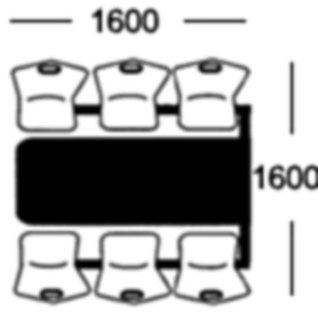 Romney 6 Seater Booth Fast Food Seating Unit with 1 Side Accessible 