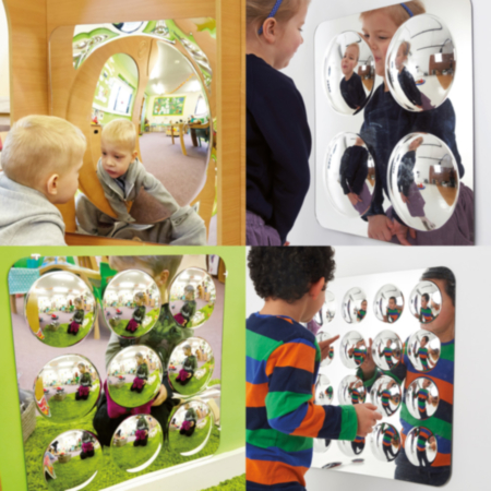 tickit Large Acrylic Mirror Panels Set - Pack of 4