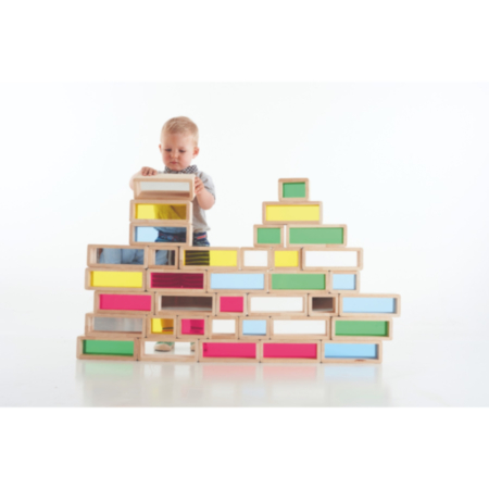 tickit Early Years Rainbow Wooden Building Blocks