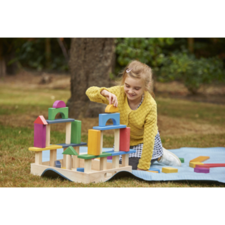 tickit Rainbow Wooden Jumbo Block Set - Pk54