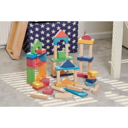 tickit Rainbow Wooden Jumbo Block Set - Pk54