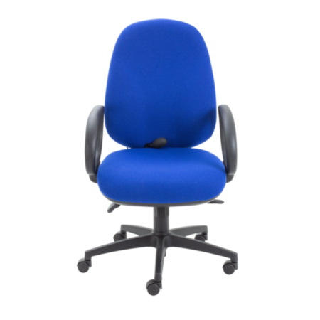 Maxi Ergonomic Office Chair With Fixed Arms - Royal Blue