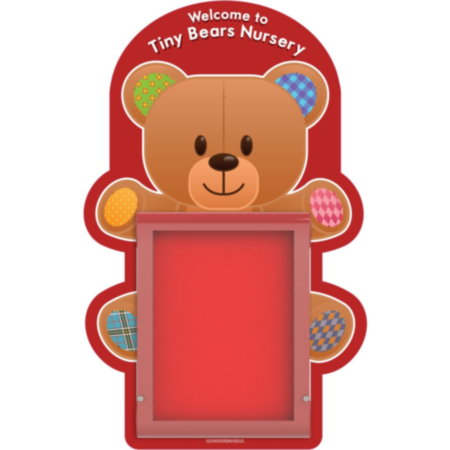 WeatherShield Outdoor Wall Mounted Teddy Bear Welcome Sign