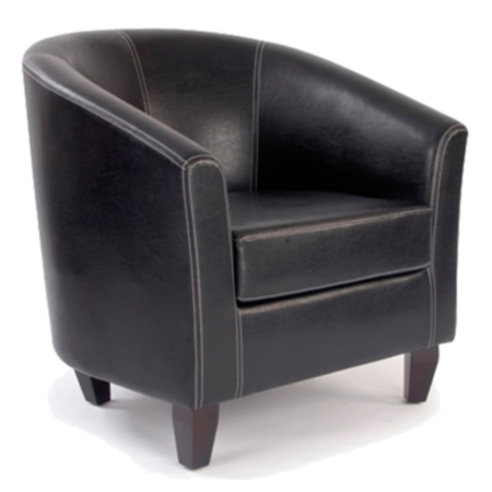 Leather Effect Single Seat Tub Chair