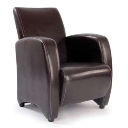 Metro Leather Effect Reception Armchair