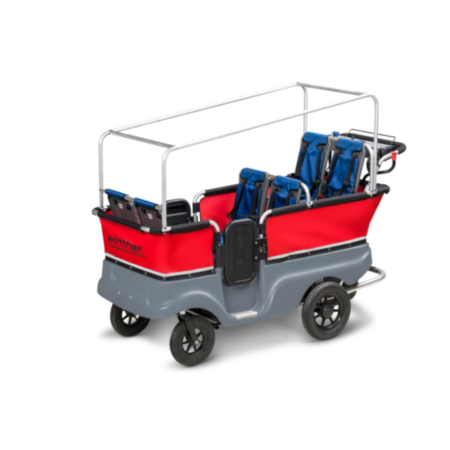 Early Years Winther Commercial E-Turtle Red 6 Seater Kiddy Stroller Bus