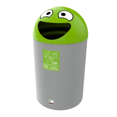 Outdoor Recycled Plastic Happy Bin With Liner for Playgrounds