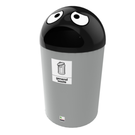 Outdoor Recycled Black Buddy Bin for Playgrounds