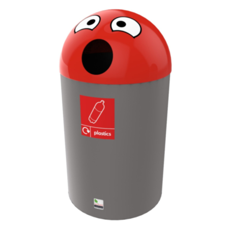 Outdoor Recycled Red Plastic Expression Bin for Playgrounds