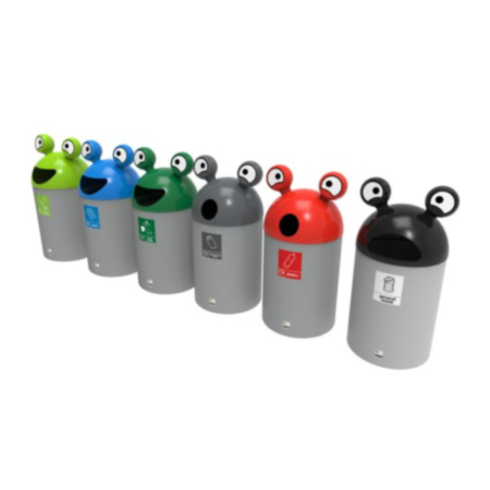 Outdoor Recycled Space Buddy Bin for Playgrounds