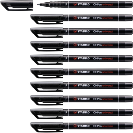 Perm Fine Ohp Pens Blackx10