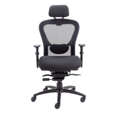 Strata 24 Hour Physio Approved Black High Back Executive Office Chair with 5 Seat and Back Adjustments