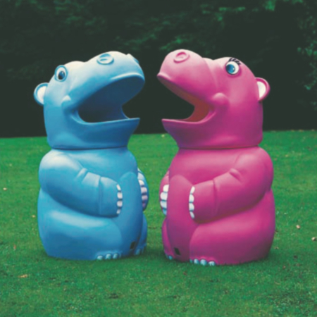 Outdoor Recycled Henrietta Hippo Bin for Playgrounds