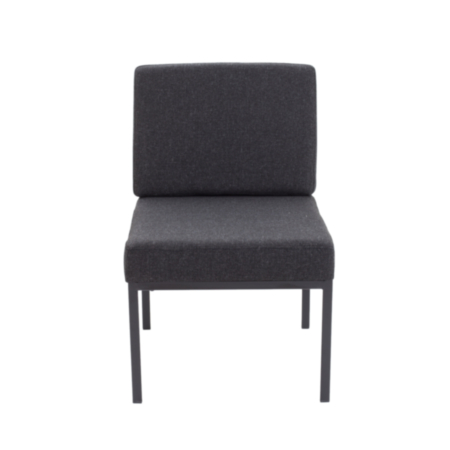 Rubic Low Reception Chair - Charcoal