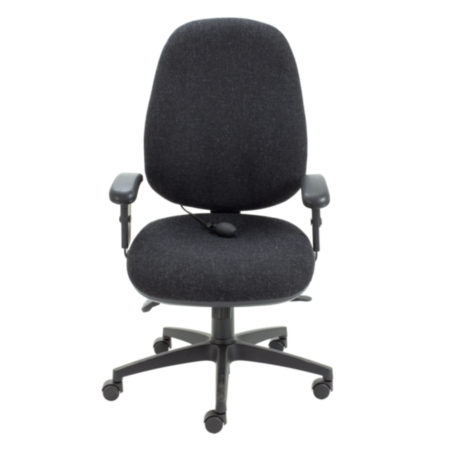Maxi Ergonomic Office Chair With T Adjustable Arms - Charcoal