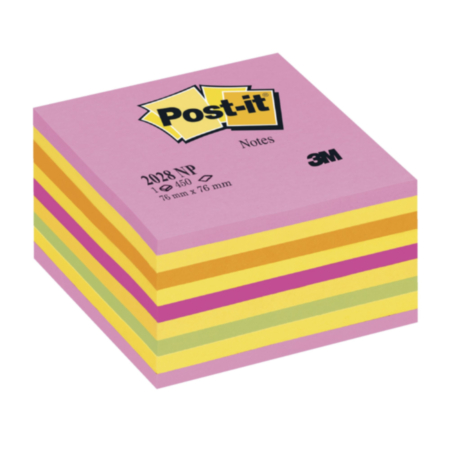 Post-it CUBE 76x76mm Neon Pink