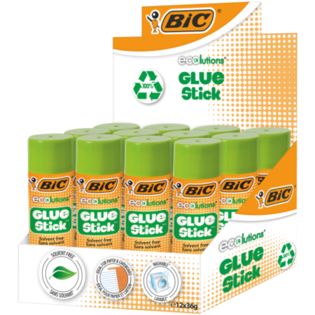 Bic 36g Ecolutions Glue Stick  Pack 12