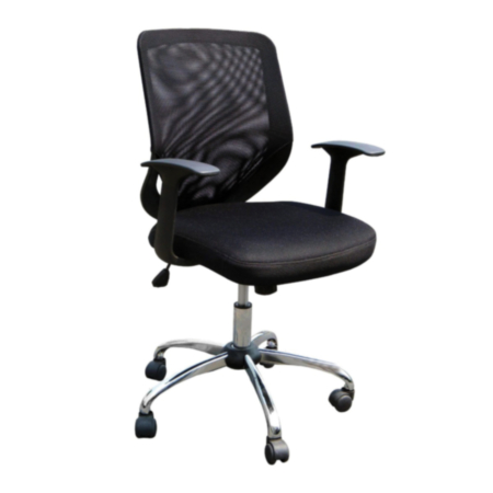 Ranger Mesh Back Ergonomic Office Operator Armchair With Chrome Base