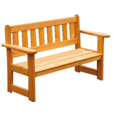 Rectangular Outdoor Wooden Nursery Bench - 3 Seater 