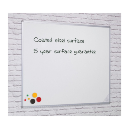 Next Day Magnetic Steel Coated Whiteboard with Aluminium Frame
