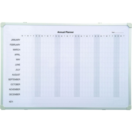 Wall Mounted Magnetic Whiteboard - Yearly Planner