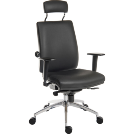 Ergo Plus PU Premier Operator Office Chair With Headrest &amp; Arms