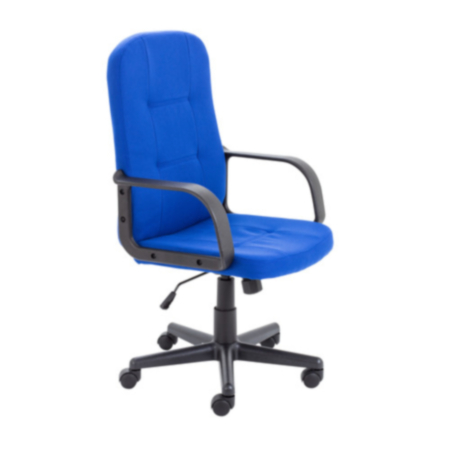 Jack II Fabric Executive Swivel Office Chair With Fixed Arms - Royal Blue