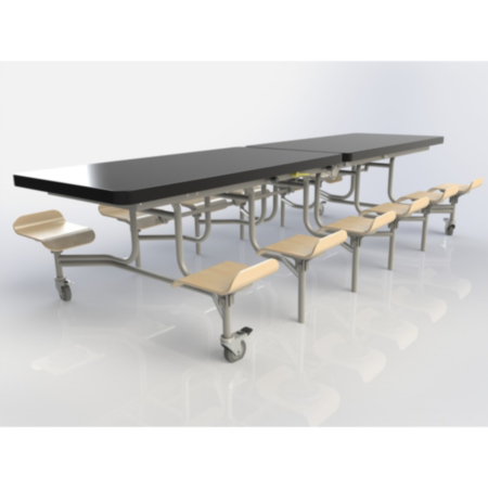 Primo Rectangular Folding Table and Seating Dining Unit - Seat Option