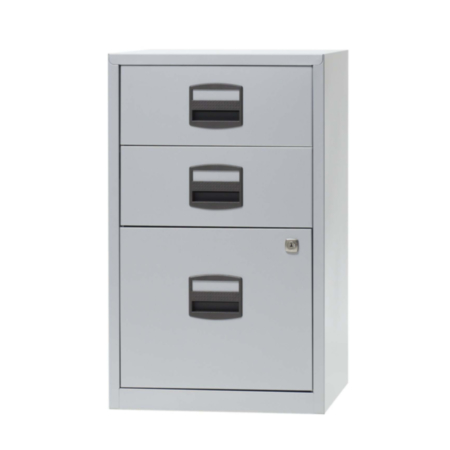 Bisley A4 3 Deep Drawer Filer - Grey Goose