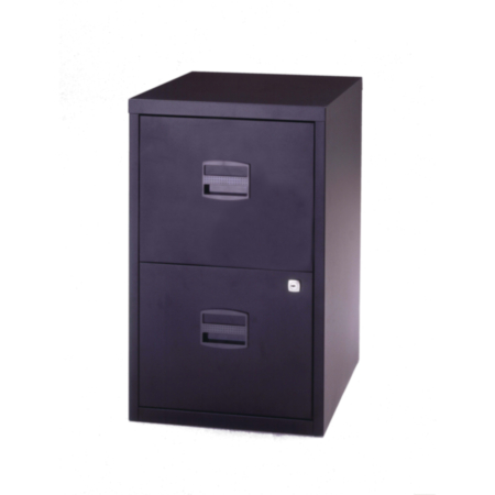 Bisley A4 Mobile 2 Deep Drawer Filer - Black
