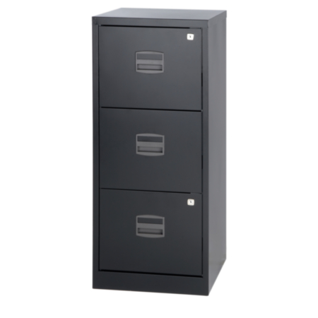 Bisley A4 Home Office 3 Drawer  Filer - Black