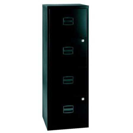 Bisley A4 Home Office 4 Drawer Filer - Black
