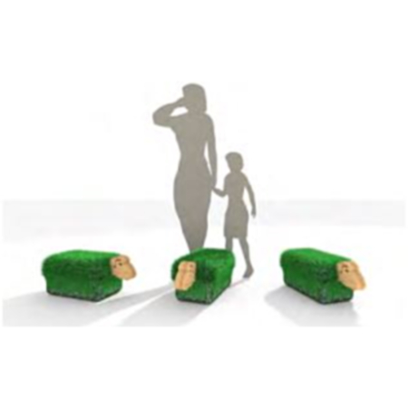 Timotay Outdoor Playground Sensory Grass Seating - Flock of 3 Sheep 