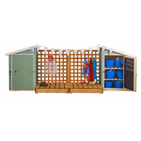 Early Years Wooden Shedtacular Stage with Trellis