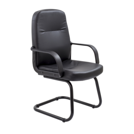 Canasta Black Leather Look Boardroom Chair